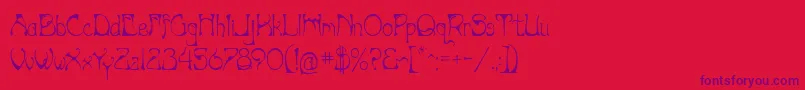 ArtNouveauBistro Font – Purple Fonts on Red Background