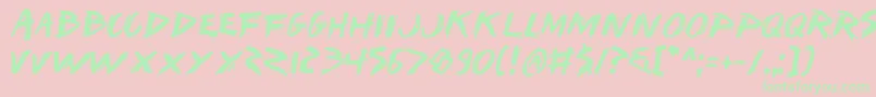 IWantMyTtr Font – Green Fonts on Pink Background