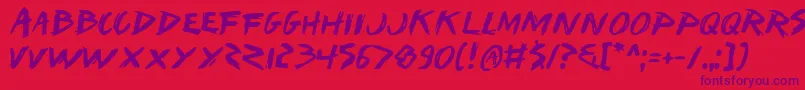 IWantMyTtr Font – Purple Fonts on Red Background