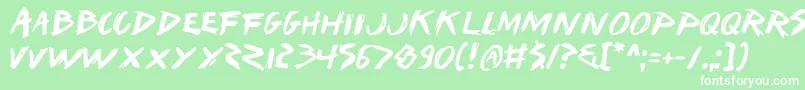 IWantMyTtr Font – White Fonts on Green Background