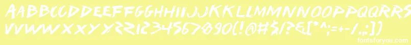 IWantMyTtr Font – White Fonts on Yellow Background