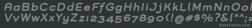 GroverBoldItalic Font – Gray Fonts on Black Background