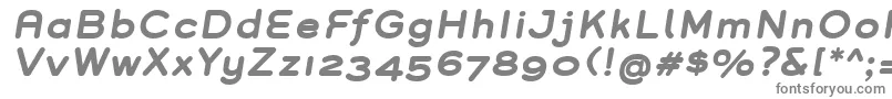GroverBoldItalic-Schriftart – Graue Schriften auf weißem Hintergrund