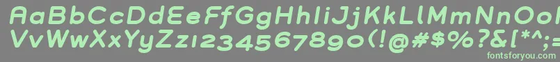 GroverBoldItalic-Schriftart – Grüne Schriften auf grauem Hintergrund