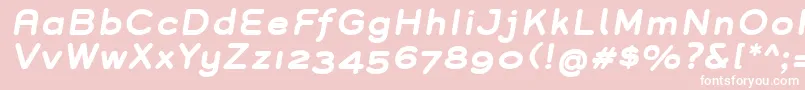 GroverBoldItalic Font – White Fonts on Pink Background