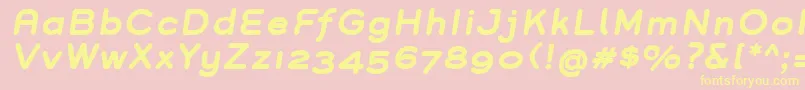 fuente GroverBoldItalic – Fuentes Amarillas Sobre Fondo Rosa
