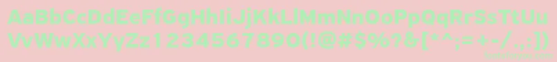 PfhighwaysansproBold Font – Green Fonts on Pink Background