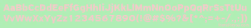 PfhighwaysansproBold Font – Pink Fonts on Green Background