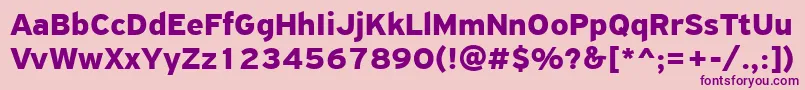 PfhighwaysansproBold Font – Purple Fonts on Pink Background