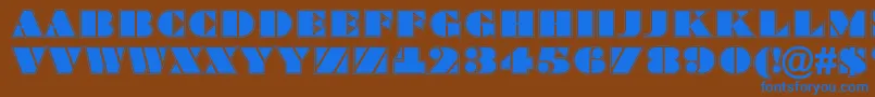 BraggatitulgrRegular Font – Blue Fonts on Brown Background
