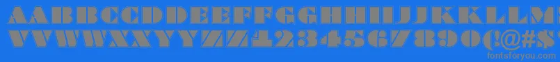 BraggatitulgrRegular Font – Gray Fonts on Blue Background