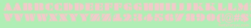 BraggatitulgrRegular Font – Pink Fonts on Green Background