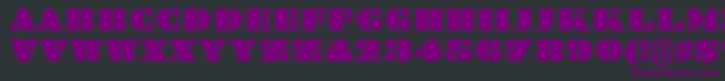 Шрифт BraggatitulgrRegular – фиолетовые шрифты на чёрном фоне