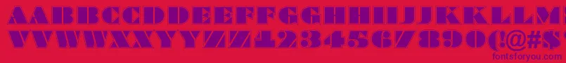 BraggatitulgrRegular-Schriftart – Violette Schriften auf rotem Hintergrund