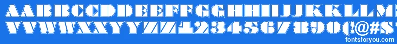 Police BraggatitulgrRegular – polices blanches sur fond bleu