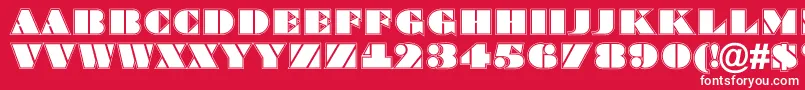 fuente BraggatitulgrRegular – Fuentes Blancas Sobre Fondo Rojo