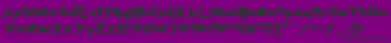 Ketchum-Schriftart – Schwarze Schriften auf violettem Hintergrund