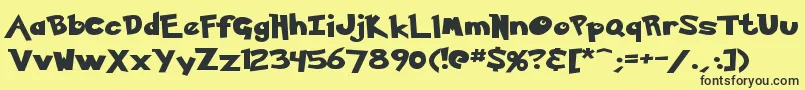 Ketchum Font – Black Fonts on Yellow Background