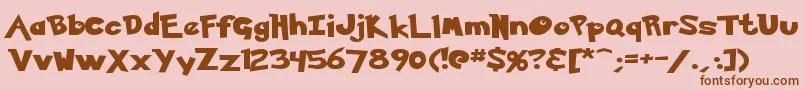 Ketchum Font – Brown Fonts on Pink Background