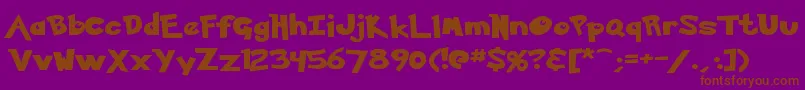 Ketchum-fontti – ruskeat fontit violetilla taustalla