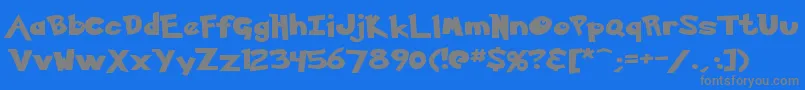 フォントKetchum – 青い背景に灰色の文字