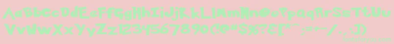 Ketchum Font – Green Fonts on Pink Background