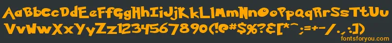 Ketchum Font – Orange Fonts on Black Background