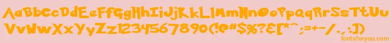 Ketchum Font – Orange Fonts on Pink Background