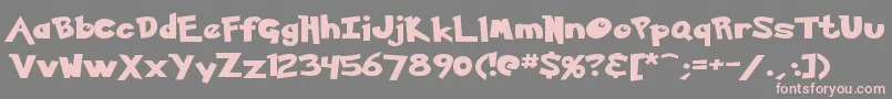 Шрифт Ketchum – розовые шрифты на сером фоне