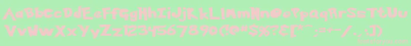 Czcionka Ketchum – różowe czcionki na zielonym tle