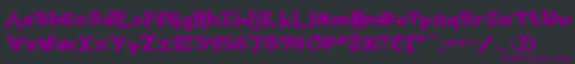 Ketchum-Schriftart – Violette Schriften auf schwarzem Hintergrund