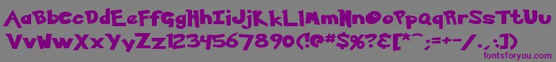 Ketchum-Schriftart – Violette Schriften auf grauem Hintergrund