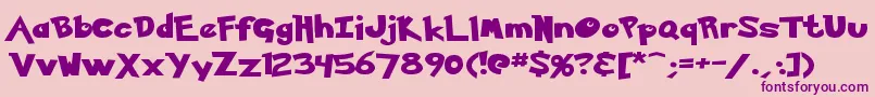 Ketchum Font – Purple Fonts on Pink Background