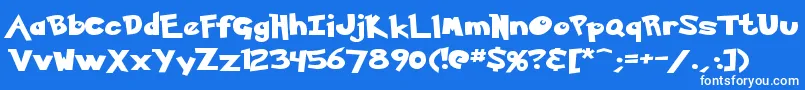 Ketchum Font – White Fonts on Blue Background