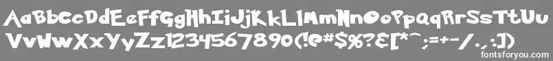 Ketchum Font – White Fonts on Gray Background