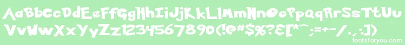 Ketchum Font – White Fonts on Green Background