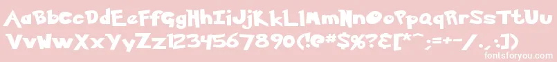 Ketchum Font – White Fonts on Pink Background