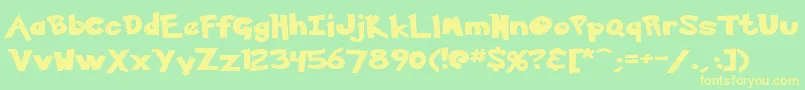 Ketchum Font – Yellow Fonts on Green Background