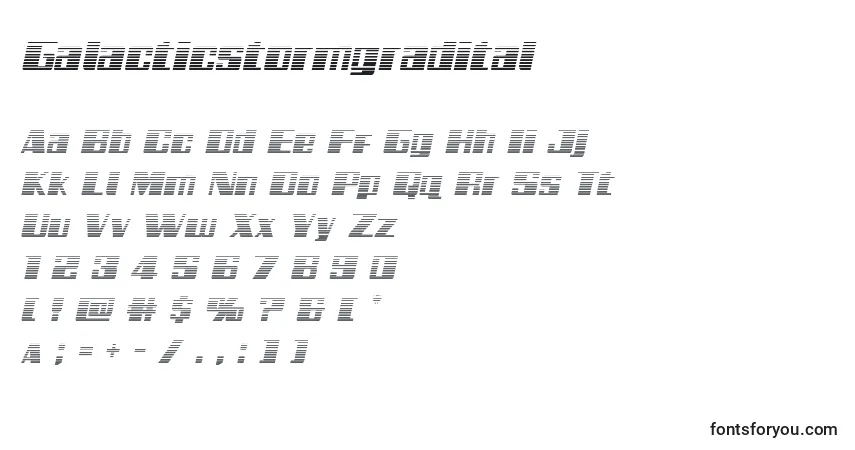 Galacticstormgradital Font – alphabet, numbers, special characters