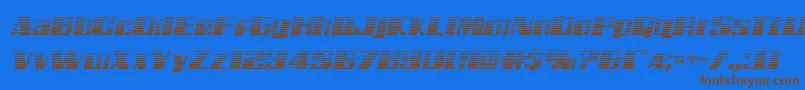 Galacticstormgradital Font – Brown Fonts on Blue Background