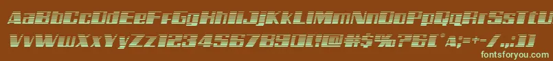 Шрифт Galacticstormgradital – зелёные шрифты на коричневом фоне