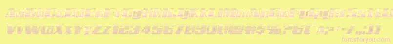 Galacticstormgradital Font – Pink Fonts on Yellow Background