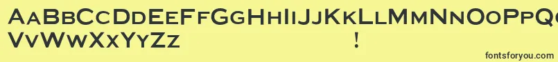 MediaGothic Font – Black Fonts on Yellow Background