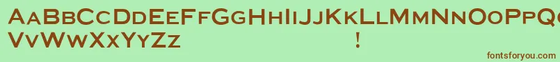 MediaGothic Font – Brown Fonts on Green Background