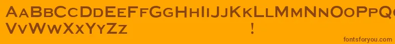 MediaGothic Font – Brown Fonts on Orange Background