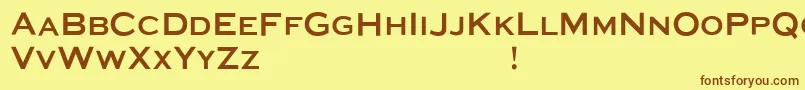 MediaGothic Font – Brown Fonts on Yellow Background