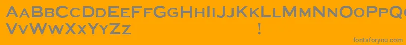 MediaGothic Font – Gray Fonts on Orange Background