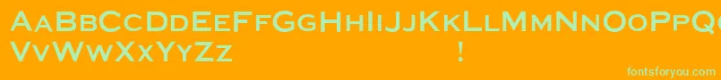 MediaGothic Font – Green Fonts on Orange Background