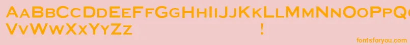 MediaGothic Font – Orange Fonts on Pink Background