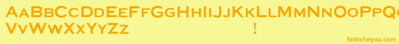 MediaGothic Font – Orange Fonts on Yellow Background